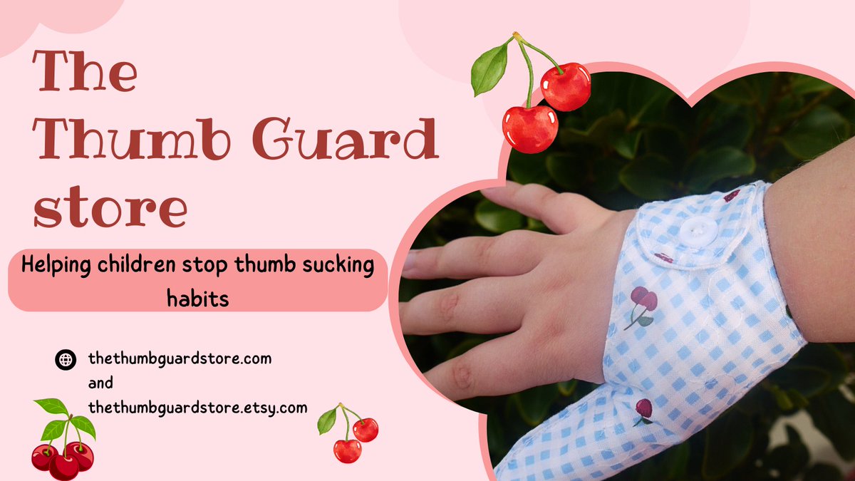 Many long-term #ThumbSuckers respond well to gentle interventions, such as using #ThumbGuards alongside encouragement from their parents or carers. etsy.com/nz/shop/TheThu… #firsttmaster #inbizhour #womaninbizhour #elevenseshour #CraftBizParty #MHHSBD