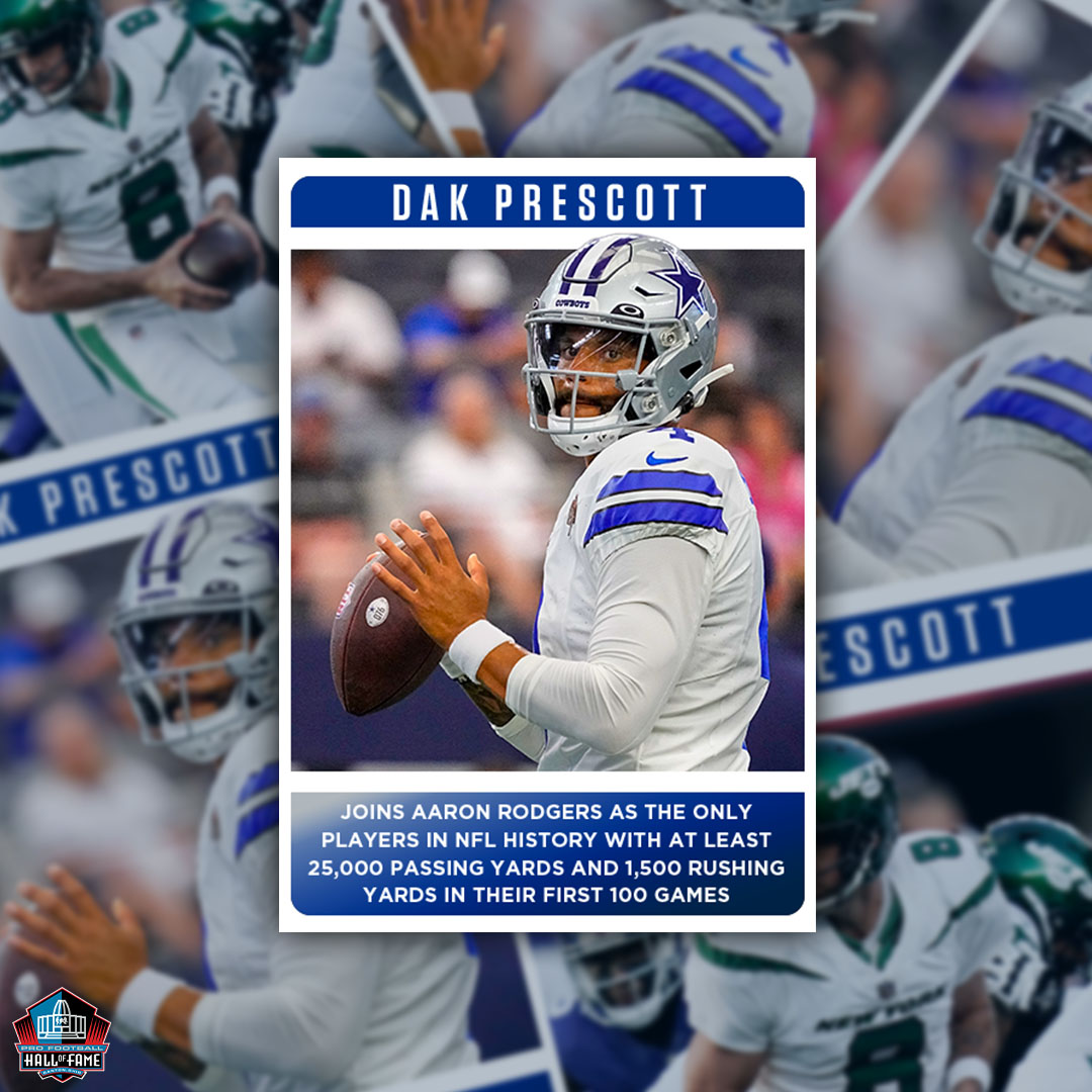 It didn't even take <a href="/dak/">Dak Prescott</a> one quarter of the 2023 season for him to join <a href="/AaronRodgers12/">Aaron Rodgers</a> in history.