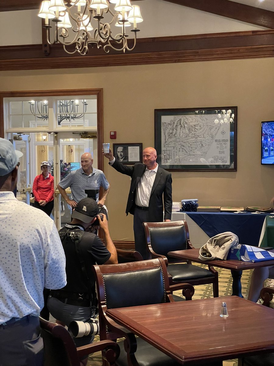 My annual Champions Toast for our 2023 Ascension Charity Classic winner @Steve_Flesch Brought it home with a course record 62!  @AscensionCCG