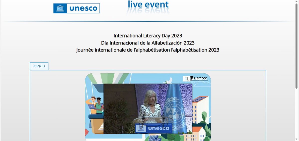 International Literacy Day
Día Internacional de la Alfabetización
#LiteracyDay
#DíaDeLaAlfabetización
@SteGiannini 
@UNESCO 
@UNESCO_es 
@GlobalGoalsUN 
#EliteSDGs
#ESDfor2030
#SDGs
#ODS
#SDG
#TransformingEducation
#DecadeofAction
#ActNow
#SustainableInnovation
#TeachersTransform