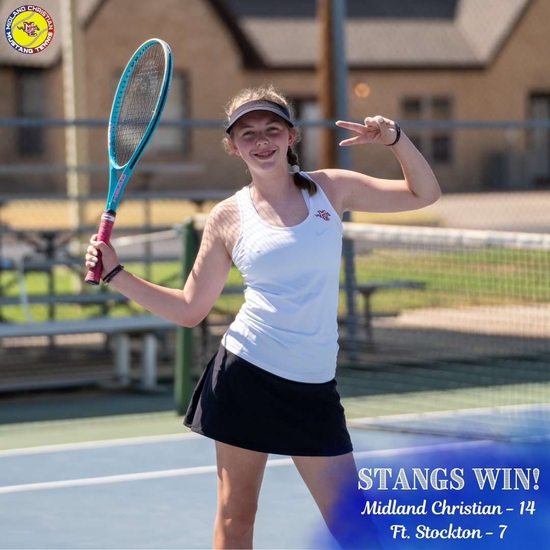 STANGS WIN! 🎾🐴

MCS defeated Ft. Stockton 14-7 yesterday!

#PonyUp #MCStennis 
<a href="/texashstennis/">Texas HS Tennis</a> @cbs7sports <a href="/Big2_Sports/">ABC Big 2 Sports</a> <a href="/EliqueJenna/">Jenna Elique</a> <a href="/chris_MRTsports/">Christopher Hadorn</a>