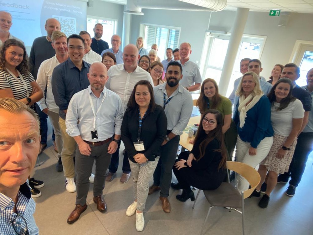 osmthome's tweet photo. Look at some of the photos during the Vision, Mission, and Values Workshop journey in our OSM Thome headquarters in Arendal.
Read more: https://t.co/2aGRldH5vm
https://t.co/JPmZbrTvDX
#osmthome #itsallaboutpeople #teambuilders #maritime https://t.co/ndjexuXy9J