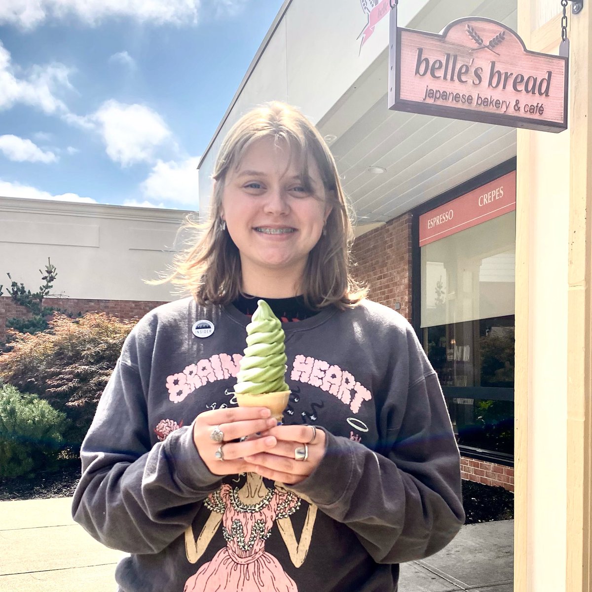 @bellesbread is the only place in Columbus with green tea ice cream cones, but you better get there early for the cake roll ends. #cbusinsider #eciweek