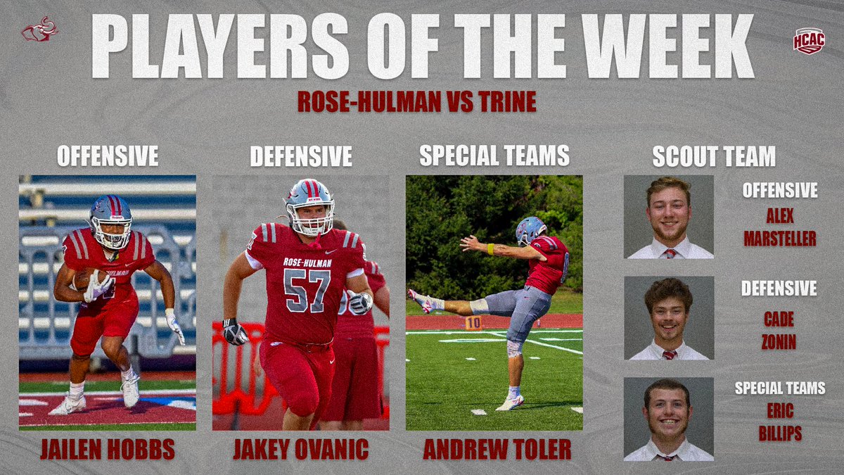 𝗩𝗶𝗰𝘁𝗼𝗿𝘆 𝗠𝗼𝗻𝗱𝗮𝘆! Congratulation's to our players of the week! 

Offensive: WR Jailen Hobbs
Defensive: DL Jakey Ovanic
Special Teams: P Andrew Toler  

Scout O: RB Alex Marsteller
Scout D: Cade Zonin
Scout ST: Eric Billips
