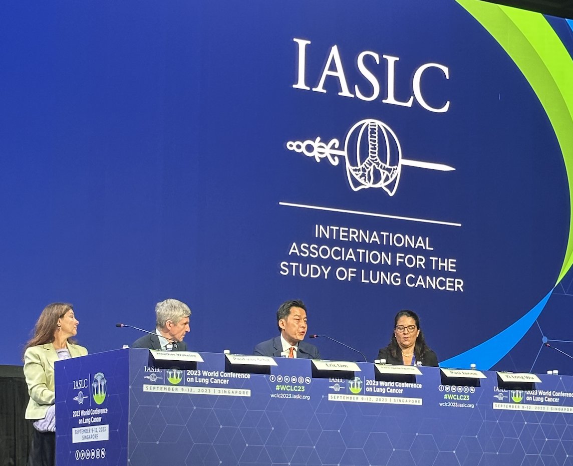 StephenVLiu's tweet photo. #WCLC23 To me, Dr. Eric Lim's presentation of MARS2 was the best presentation I think I have ever seen - inspiring and worth the flight to Singapore in and of itself. Congratulations @ekslim on an amazing study. Well run, timely, definitive. https://t.co/5G7yOggabc