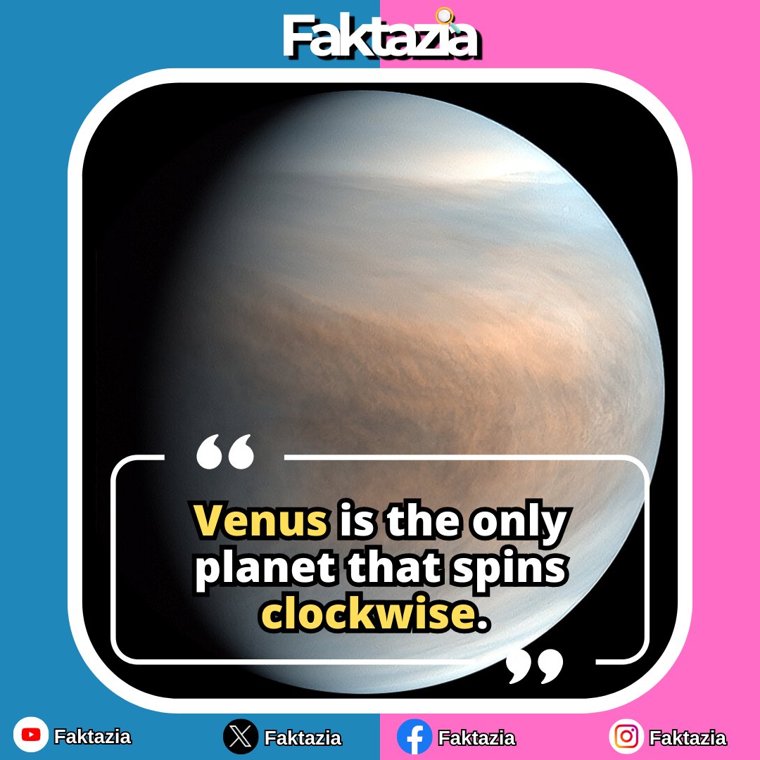 🪐✨ Venus is Dancing to Its Own Cosmic Beat with a Clockwise Spin! ⏰🔄

#facts #fact #amazingfacts #fakta #faktz #faktaunik #faktadunia #factsdaily #factbytes #quickfacts #factfriday #funfacts #generalknowledge #facthindi #factindia #worldfacts #factknowledge #factlover