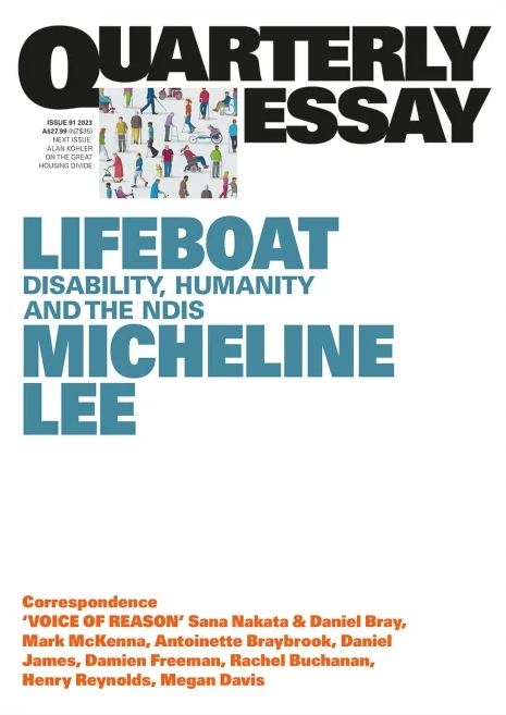 Out today – Micheline Lee, a <a href="/MSEI_UniMelb/">Melbourne Social Equity Institute</a> PhD candidate, is the author of the latest Quarterly Essay. It focuses on the disability, humanity and the National Disability Insurance Scheme. quarterlyessay.com.au/essay/2023/09/…