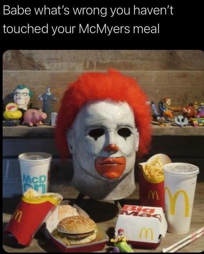 UpYourGeek's tweet photo. 🤣🤣🤣

#Halloween #MichaelMyers #McMyers #Horror #HorrorMemes #FunnyMemes https://t.co/tFWuKcFHMp