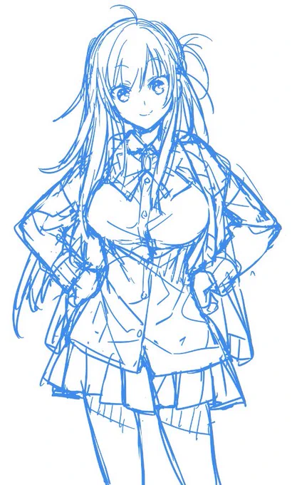 ぼくが描いた「おねえさんに逆らうなんてとんでもない!」のシリーズがげつあくWEBで全話無料公開になっております～よろしければどうぞ!   画像はちょっと前に描いたアキ姉ちゃんらくがき  