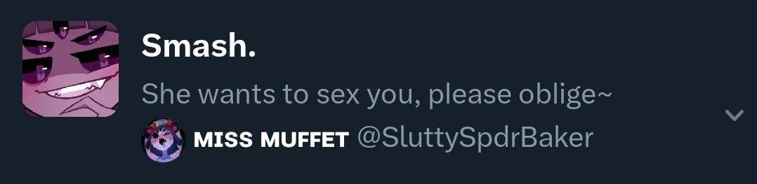 — <a href="/SluttySpdrBaker/">ᴍɪꜱꜱ ᴍᴜꜰꜰᴇᴛ</a> .

Oh my . ♡