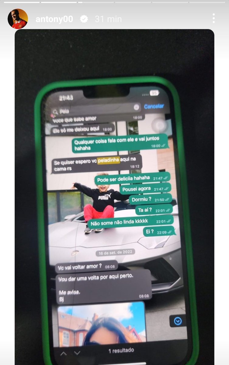 insidervjr's tweet photo. E Antony que acabou de postar nos stories as conversas com a ex namorada dele 😳😳 https://t.co/J38OYNeSPP