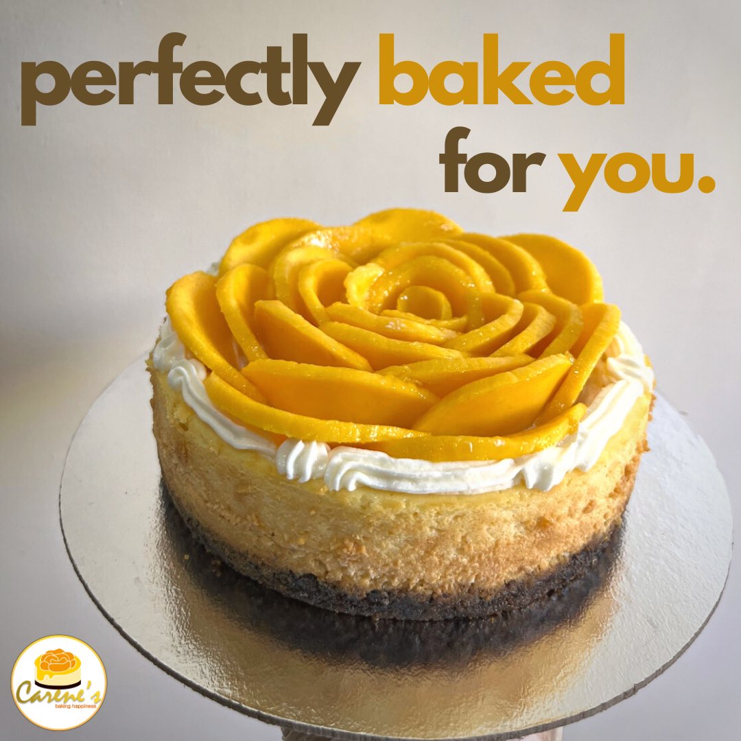 Carenes201907's tweet photo. Happy Mango Monday! 😋😋💛
Add Carene's Bestselling Mango #Gourmet #Cheesecake to your bucket list of sweet #treats!
From crust to top, you'll surely savor every bit!
Have a #MAGNIFICENT #MANGO #Monday!
#bakinghapiness #carenes #baked https://t.co/ZQI7gAxhgw