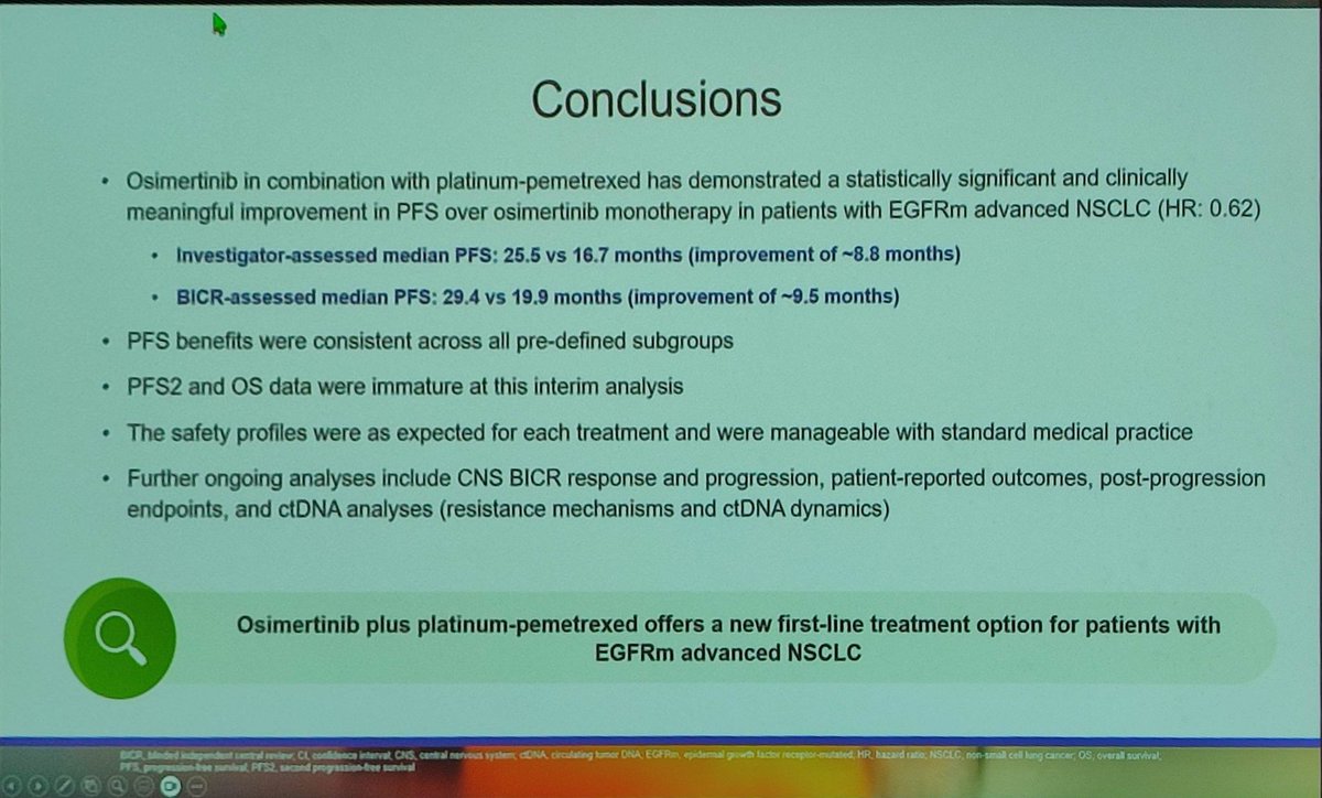 cinthiavgauna's tweet photo. #WCLC2023 FLAURA2  muestra  un nuevo standard en avanzado/mts EGFRm. 
📝Osimertinib +Qt es mejor q Osimertinib solo🙌 https://t.co/LVzLEAkZqy