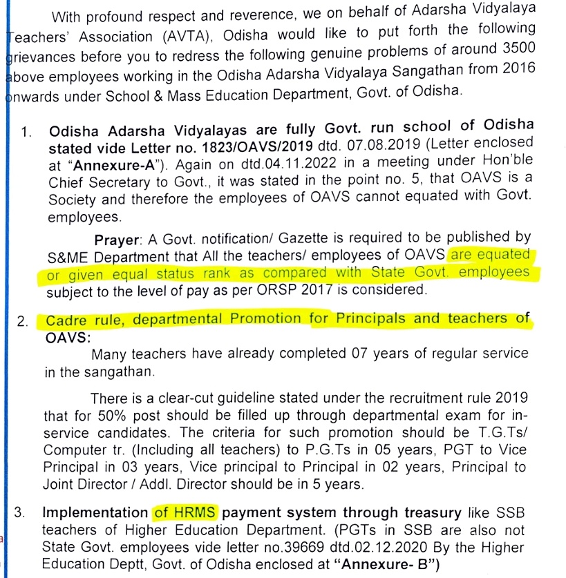 AVTA_Odisha's tweet photo. OAVS is a dream project of Hon'ble @CMO_Odisha but its employees are begging for their basic rights. 
Despite abolition of contractual recruitment by Hon'ble CM, our computer teachers and PETs are not yet regularised and . Our prayers are not being paid any heed to. https://t.co/ZMOhcWatjz