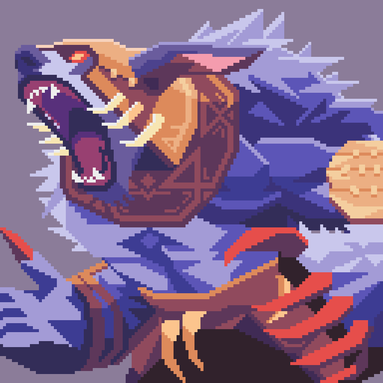 DebDoesPixels's tweet image. Ulfsaar, the Ursa Warrior from #Dota2 

Always wanted to try the pointy, straight-edged pixel art style (someone pls tell me what the style is called). I think it turned out alright hehe #pixelart