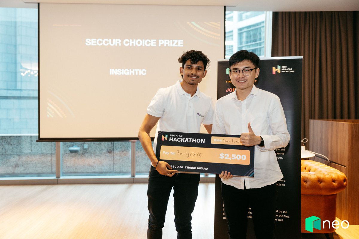 Neo_Blockchain's tweet photo. A huge shoutout to the winners and participants of #NeoAPACHackathon #Singapore GAS Station! 🏆

As you gear up for #Token2049 , we wish you the best of luck on your exciting voyage in the world of #Web3! 🚀 https://t.co/Byf82JMZGx