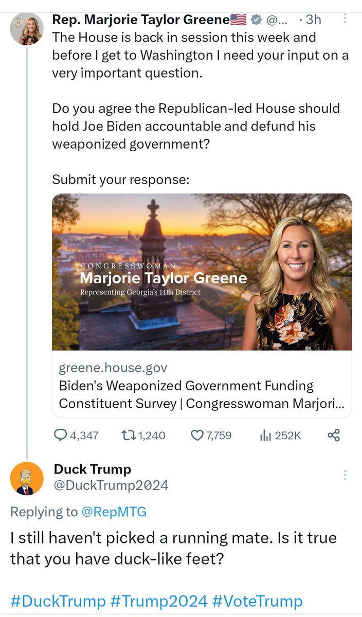 DuckTrump2024's tweet photo. @MrTommyCampbell You inspired this https://t.co/BPy7yuq5M8