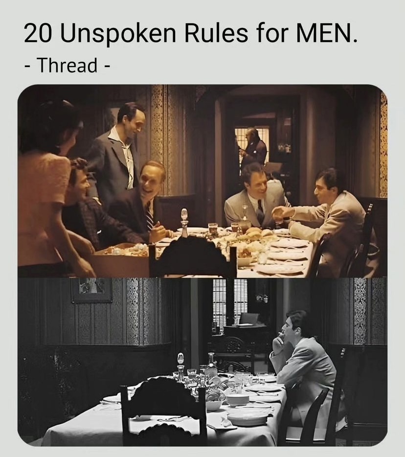 AlexThinkBright's tweet photo. 20 Rules Men NEED:

-Thread- https://t.co/ROvR0HW9Bq