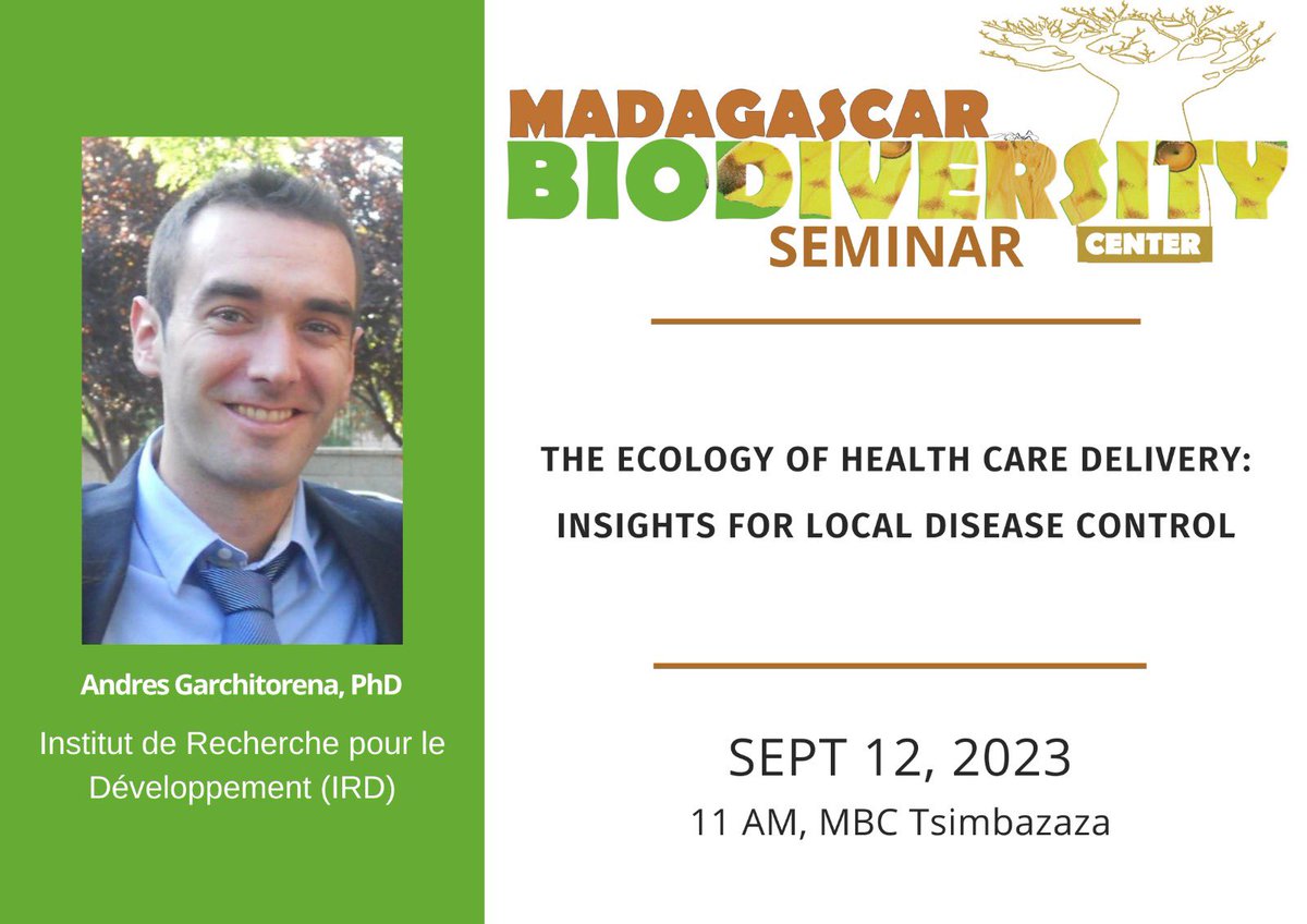 👉 On Tuesday, the one and only Dr Andres Garchitonera from <a href="/ird_fr/">IRD.fr</a> will be our next speaker.  All welcome!

📅 Tuesday, Sept 12th, 🕚 11:00
📌 MBC Tsimbazaza
Zoom link: uwmadison.zoom.us/j/96651580642