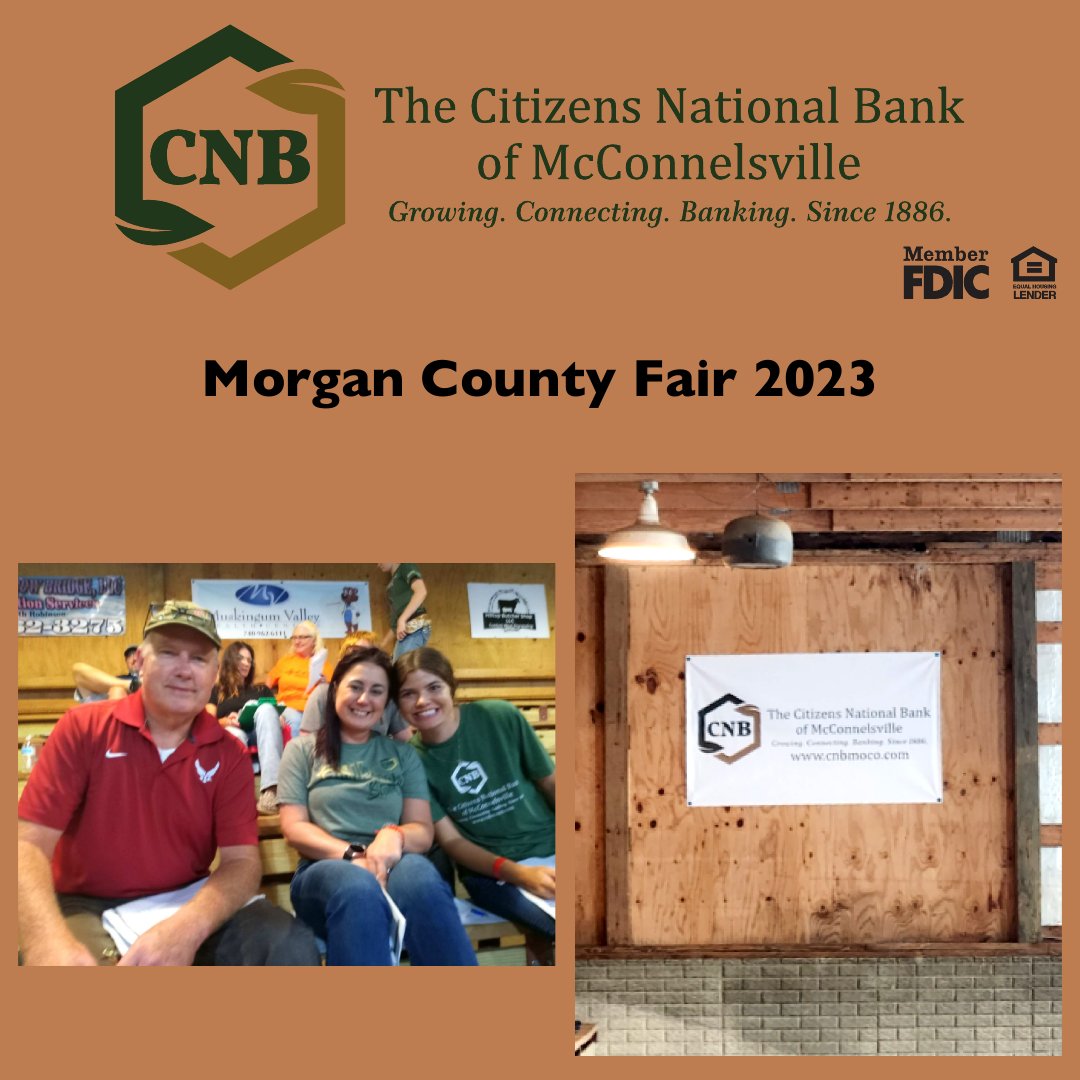 As the excitement of the 2023 Morgan County Fair has wound down and wrapped up, CNB wants to thank and congratulate all the participants and many amazing people who made this year's fair a wonderful event! #banklocal #supportlocal #cnbmoco