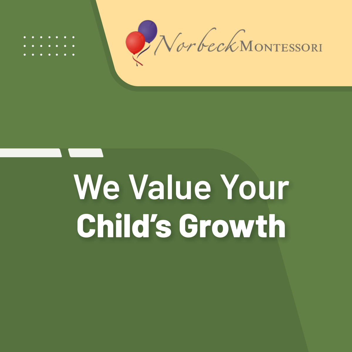 norbeckmont's tweet image. At Norbeck Montessori, all our programs are tailored to meet the needs of your children to ensure their growth. We ensure that our lessons and materials will contribute to your child’s growth. Contact us now!

#ChildsGrowth #NorbeckMontessori #MontessoriMaryland