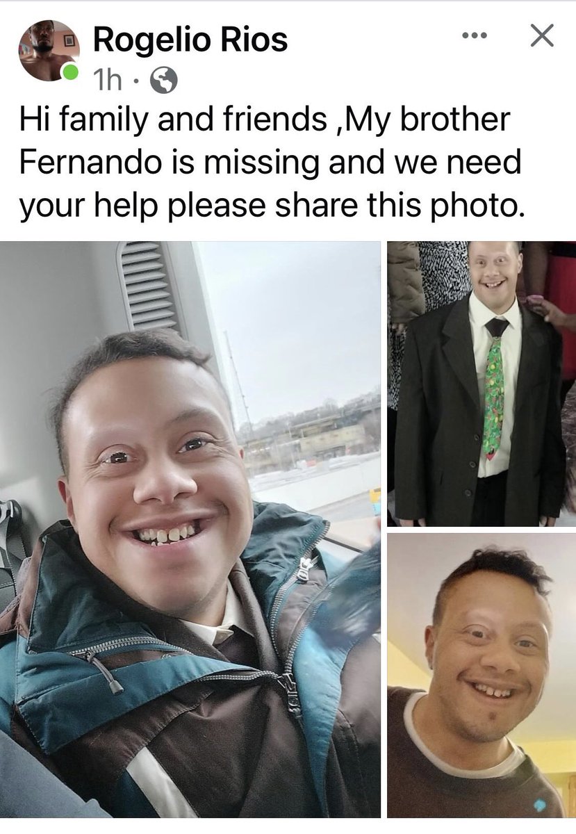 37 years old, Down syndrome, lives in Jamaica Queens, NY &amp; has been missing for 48 hours. He often likes to ride the trains. If found please contact police.