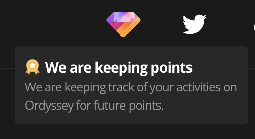 Ordyssey's tweet image. 💎💎💎 Points!

Adding Ordyssey points to wallet! 

Users who purchased with Ordyssey.com or participated our activities are eligible. 

Points are useful for future fee reduction, inscriptions swap, or possible airdrop.

🎉Paste your Points pic here to earn 3 points!