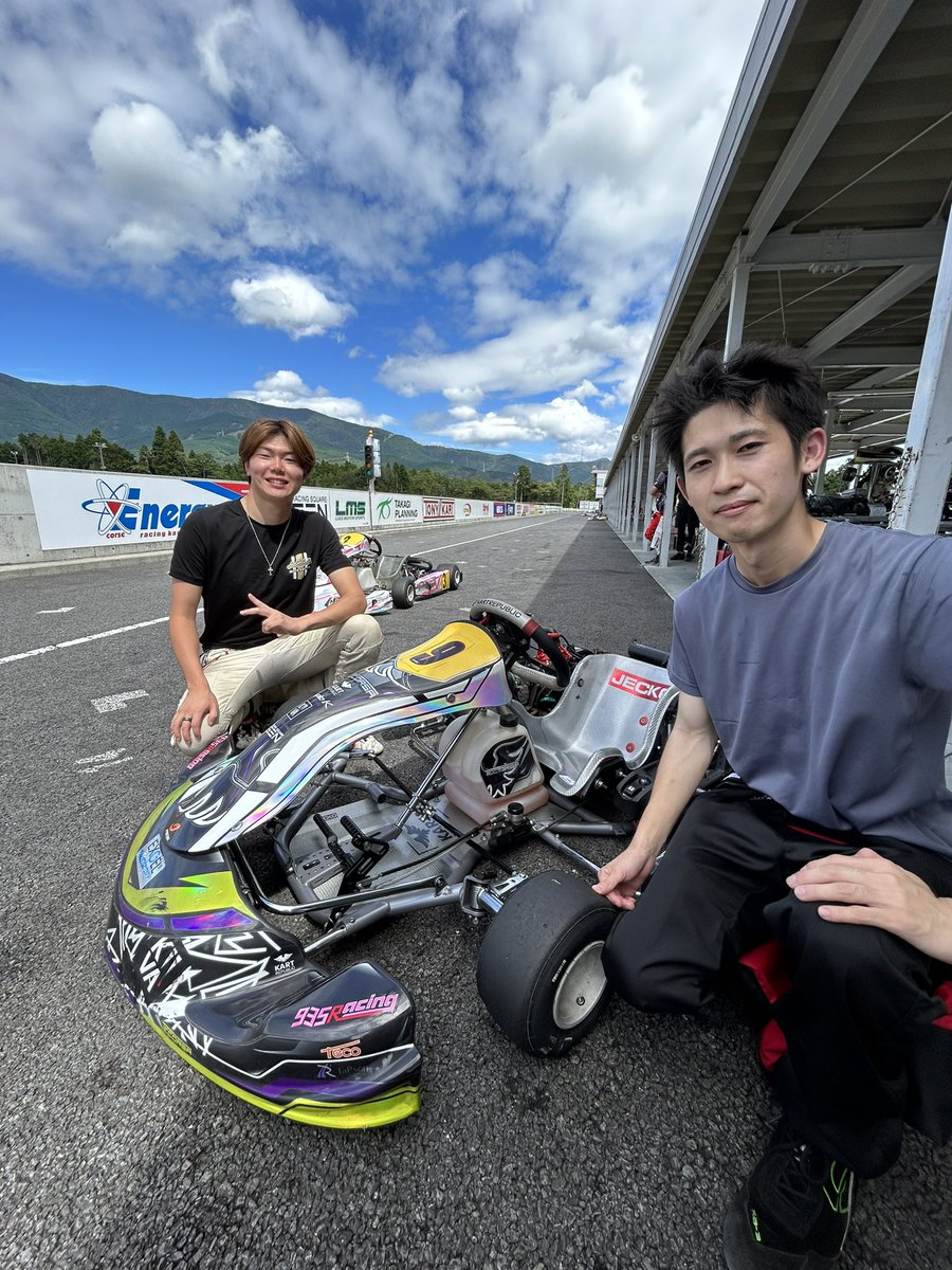 1997071106's tweet photo. GT300&amp;SFドライバーとカート練習🏎️

Max速すぎ明日、筋肉痛確定… https://t.co/NcOh0wWkH7