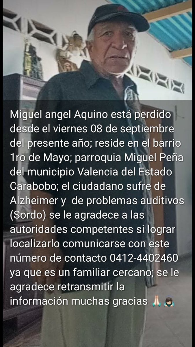 N_airam's tweet photo. @Heberlizeth @la_patilla @rafaellacava10 @webnotitarde @UNoticias @El_Noticiero @noticierovv @noticias24 @traficovalencia #MiguelAngelAquinodesaparecidoayudaadifundir https://t.co/CYZ7Mr4eBw