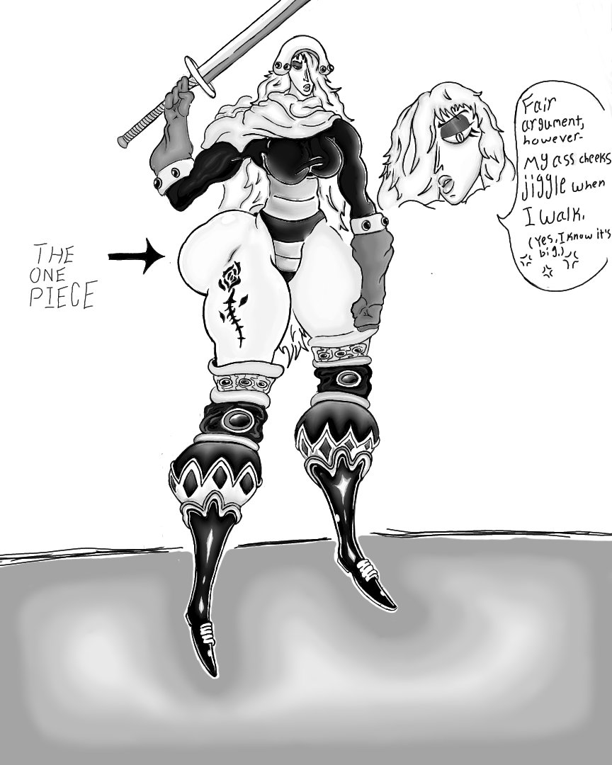 Beanos121's tweet photo. I know it's been a hot minute since I've drawn something, but I just kinda got the urge to draw Charlotte Smoothie from One Piece. https://t.co/VVhG5XMrxW