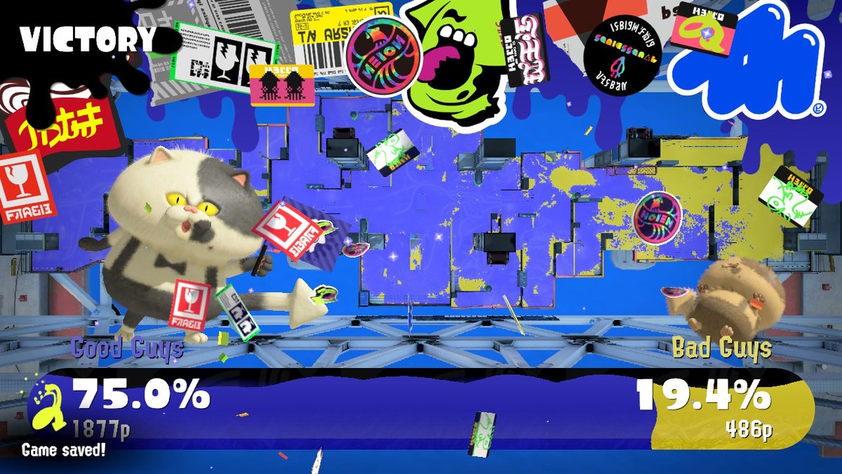 DededanielleG's tweet photo. Won my first 10x battle earlier today.
 This Splatfest was fun!
 #Splatoon3 #NintendoSwitch https://t.co/imS11dp8Sk
