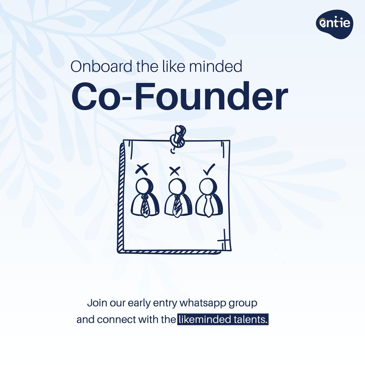 EntieOfficial's tweet photo. Finding a spouse is easier than finding a cofounder - Unknown

Business dating makes it easy - Entie

#StartupTeam #CofounderSearch #BusinessDating https://t.co/UoqrEc2sDA