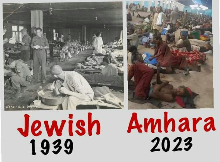 YeneMagna's tweet photo. STOP STATE SPONSORED ETHNIC CLEANSING AGAINST AMHARA PEOPLE IN ETHIOPIA. Dictator #Abiy #Ahmed is committing Genocide, killing Amhara civilian adults &amp; locking children into concentration camp.
#genocide #AmharaGenocide  #Amhara #Ethiopia #HumanRightsWatch #UnitedNations #Africa https://t.co/KD55mAW7m6
