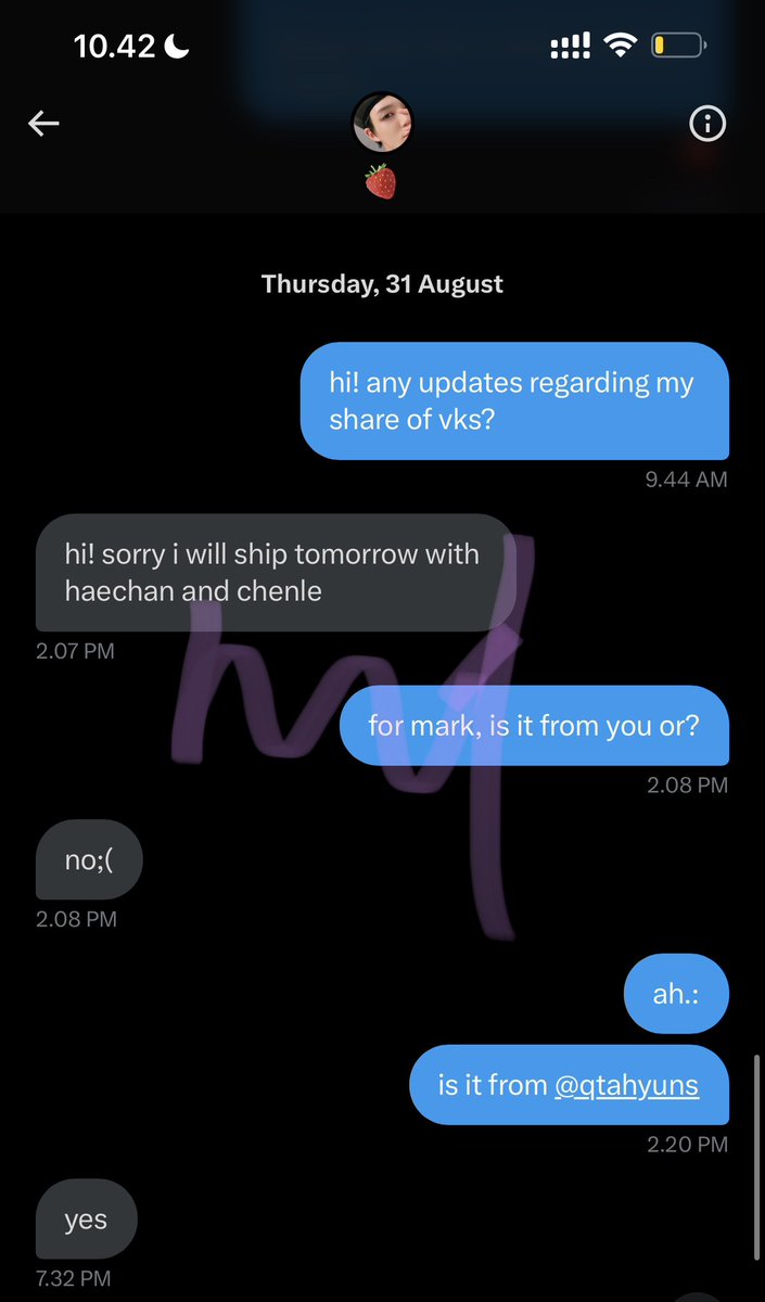 nztinfo's tweet photo. ✩ #nzt_info || mark don't be blue vk &amp; golden hour goods by krayolee/qtahyuns

1. golden hour goods 

please refer to pic 1, it is self-explanatory. 

2. mark don't be blue vk 

i contacted the partner to ask for updates since all vks are out but i couldn't see mark's and

>> https://t.co/edmNwrN83W