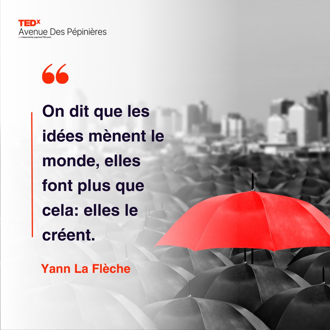 Nous sommes heureux de, vous annoncer le lancement de TEDx Avenue des Pépinières ! 

🌱 Ensemble, plantons l'innovation, explorons de nouvelles perspectives et grandissons grâce à des idées qui méritent d'être partagées. 

Diffusez l'inspiration ! 

#TEDxAvenuedesPepinieres