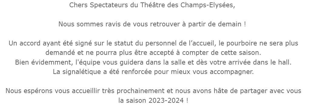 Révolution dans les théâtres parisiens.