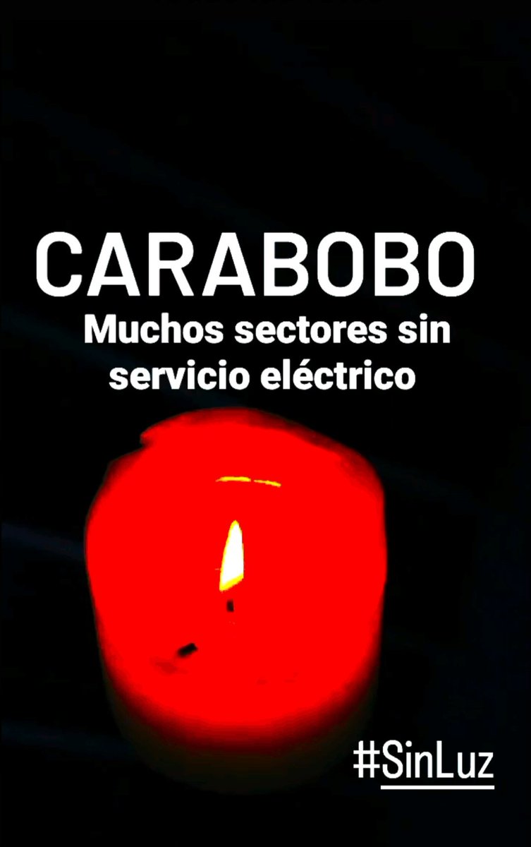 #SinLuz varios sectores y/o comunidades en el Campo de Carabobo ,Parroquia Independencia Municipio Libertador...
<a href="/NicolasMaduro/">Nicolás Maduro</a> 
<a href="/delcyrodriguezv/">Delcy Rodríguez</a> 
<a href="/rafaellacava10/">Rafael Lacava</a> 
<a href="/oscarorsini10/">Oscarorsini10</a>