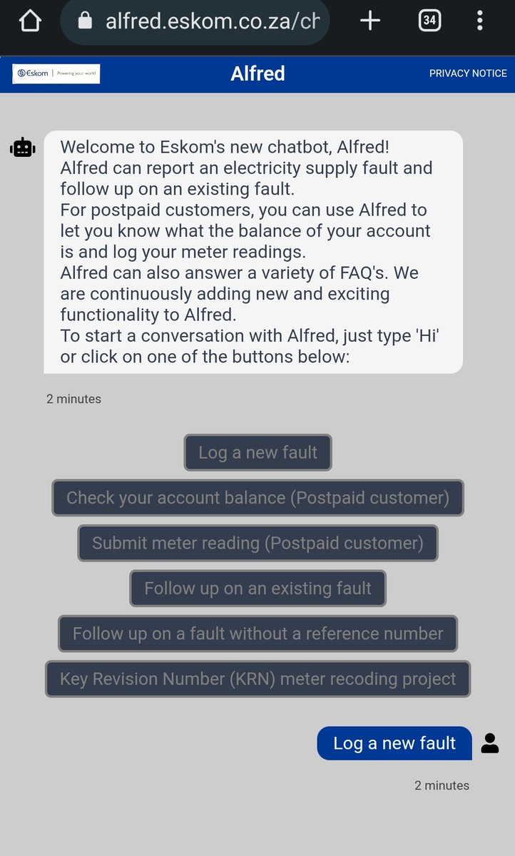 No_H_in_Ismail's tweet photo. @Eskom_SA numerous Complexes in Buccleuch have not had power since 9am this morning.
Residents are unable to log a call using Alfred as it is not responding ( pictures attached) Complexes affected are Glendale , Valley View and Gibson downs on Gibson drive West
@MyBuccleuch https://t.co/kxbWVdy4rb