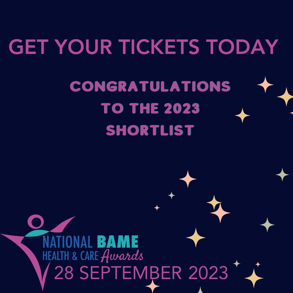 💥Don't miss out -  Get your tickets today 💥
📢First come, first served.
⏰28th September 2023
🌏The Royal College of Physicians
⏰6pm
👉 bit.ly/3Preuc7 

#BAMEHCA2023 #NHS #NHSheroes #healthcare