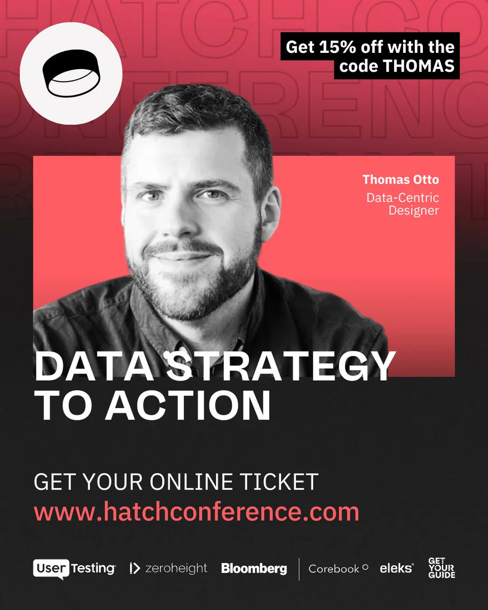 Thomas Otto (he/him) (@thomasotto_) on Twitter photo Looking forward to the <a href="/hatchconference/">Hatch Conference</a> for listening to incredible colleagues from different backgrounds, but also to my class "Data Strategy to Action" in which we will explore approaches for ethical use of data of people to benefit your business. Sounds great? Join us! Looking forward to the <a href="/hatchconference/">Hatch Conference</a> for listening to incredible colleagues from different backgrounds, but also to my class "Data Strategy to Action" in which we will explore approaches for ethical use of data of people to benefit your business. Sounds great? Join us!