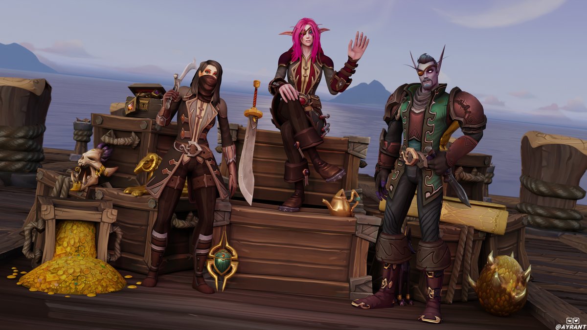 Taking a photo with friends after the robbery.
I am very glad that I was able to bring this idea to life. The characters themselves and their stories are great. :3
🔍Tags: #WorldofWarcraft #Warcraft #Blizzard