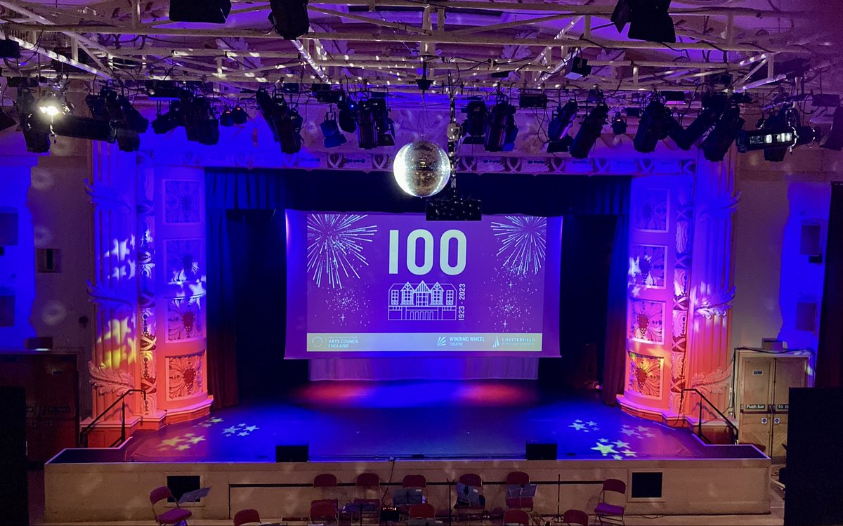 Celebrating 100 years of <a href="/ChesterfieldBC/">Chesterfield Borough Council</a> Winding Wheel Theatre last night. Important reminder of the role that civic theatres play with communities in towns and cities across England. <a href="/ace_midlands/">ACE Midlands</a>