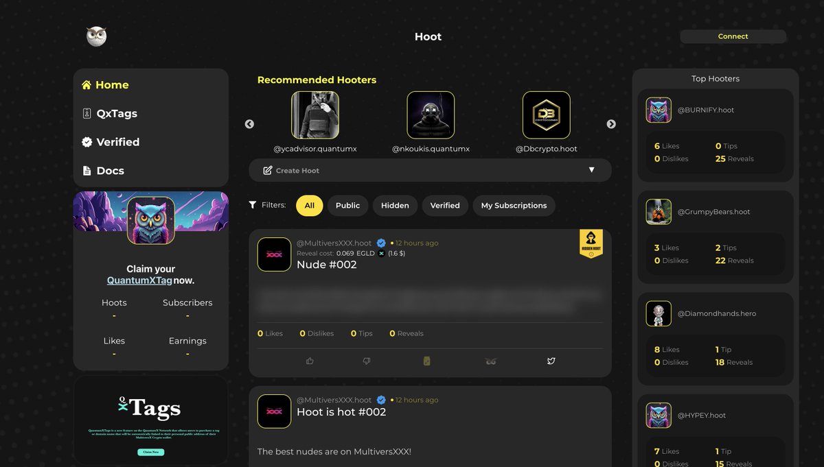 Who is gonna be the first #MultiversX Influencer to make subscription plans on #Hoot ? 👀

Hoot.Network
#EGLD