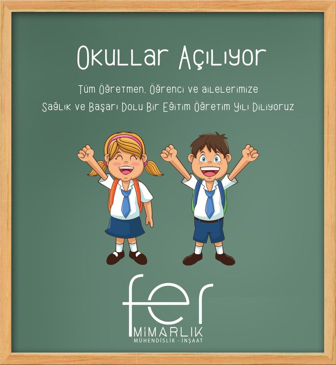 Tüm öğretmen ve öğrencilerimize hayırlı ve başarılı bir eğitim yılı diliyorum. 

#OkullarAçılıyor