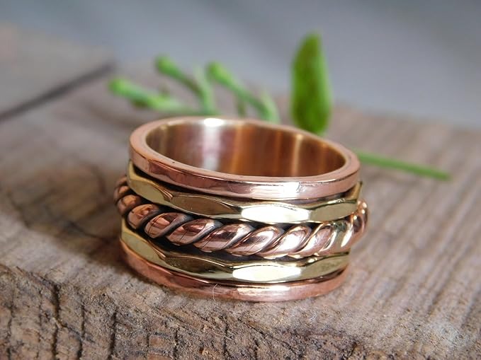 a.co/d/bqp41ol

#CopperRing #hammeredSpinner #SpinnerRing #CopperBand #CopperAnxietyRing #Purecopperring #MeditationRing #Uniquecopper #spinningring #giftforher #GiftForWife #ThumbRing #AnniversaryGift #GenureArthritisring #Copperspinnerring #Ringformen #Solidcopper