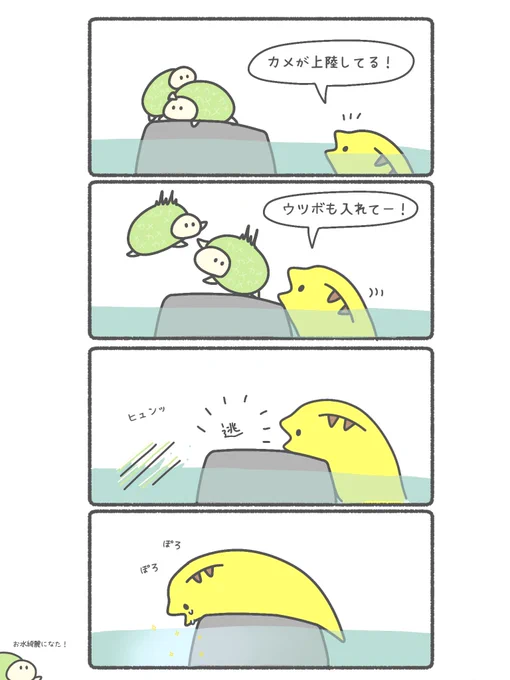 カメに逃げられたウツボ 