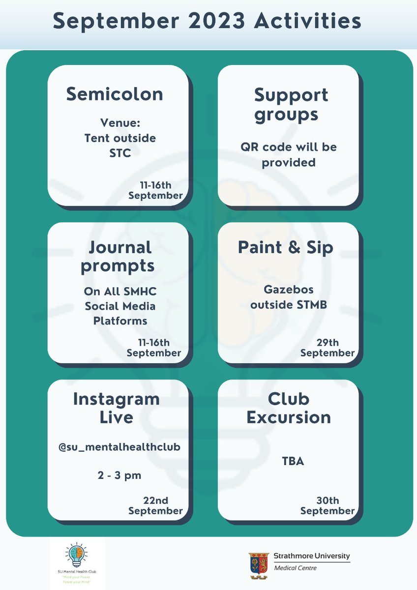September 2023 Activities! 🫂