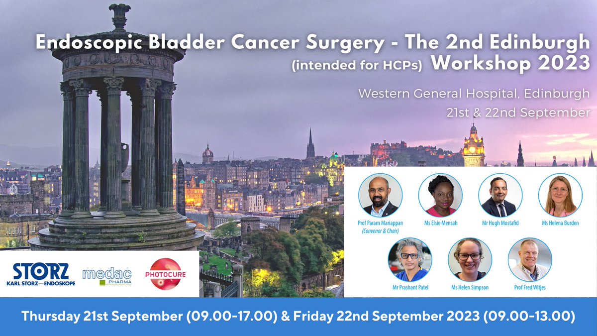 ⏰Coming up soon; Urology News coverage of the 2nd Edinburgh Workshop on Endoscopic Bladder Cancer Surgery on the 21st & 22nd of September. Slots are still available to attend – ✏️Free registration here: webforms.mforms.net/uk/webforms/37… #urologynews #EBCS