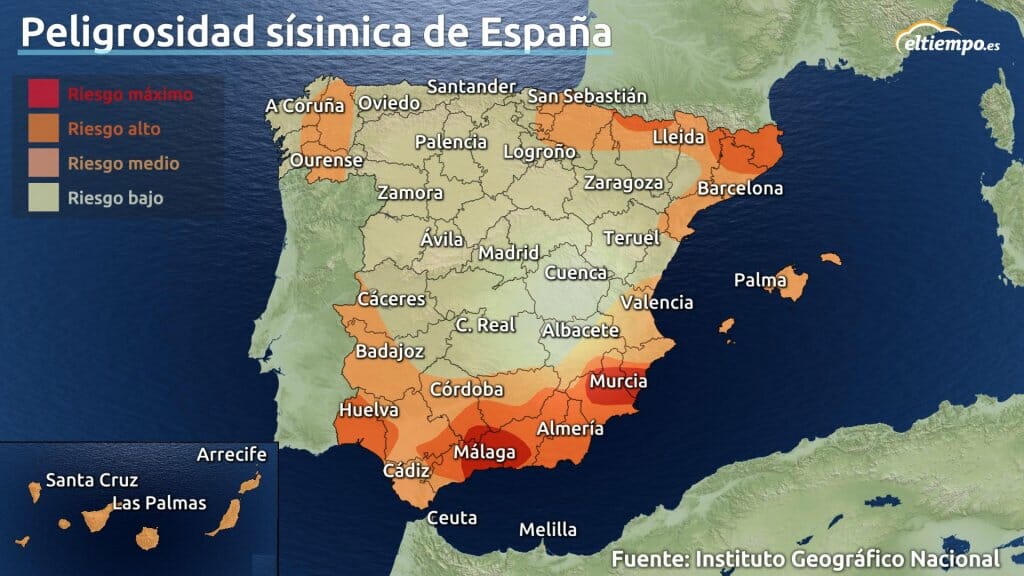 ElTiempoes's tweet image. #Terremoto

@geologoenapuros recuerda que España en un país sísmicamente activo, especialmente el sur y el sureste de la península, por lo que "tenemos que estar preparados para terremotos de magnitud similar al de Marruecos"

Estas son las zonas con mayor peligrosidad sísmicas…