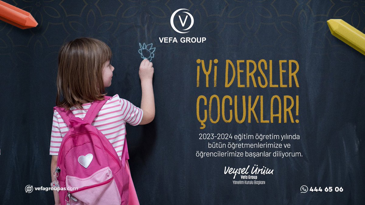 vefagroupas's tweet photo. İyi dersler çocuklar!🎒

#VefaGroup #OkullarAçılıyor https://t.co/tTR1qfYwGe